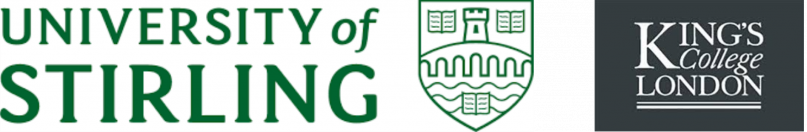 University of Stirling and Kings College London logos